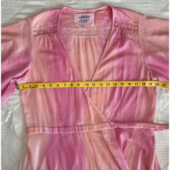 Johnny Was x Amanda Bond Pink Ombre SizeL Handmade in Malibu Boho Flutter Sleeve - Picture 13 of 16
